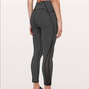 lululemon Train Times 25” - Parallel Stripe Black White - Discontinued Pant